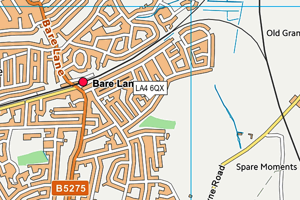LA4 6QX map - OS VectorMap District (Ordnance Survey)