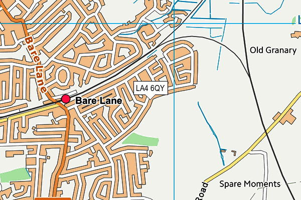 LA4 6QY map - OS VectorMap District (Ordnance Survey)