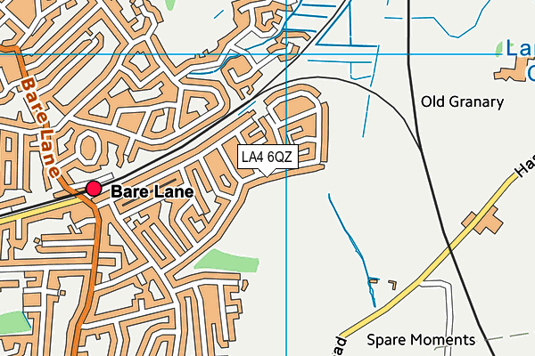 LA4 6QZ map - OS VectorMap District (Ordnance Survey)