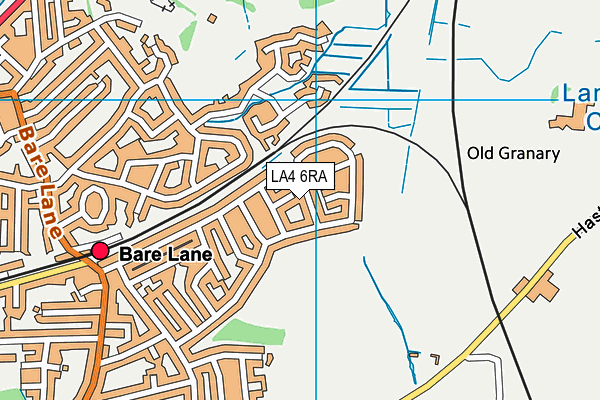 LA4 6RA map - OS VectorMap District (Ordnance Survey)