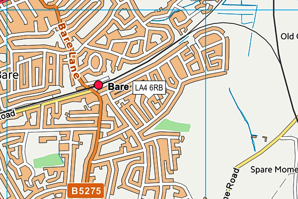 LA4 6RB map - OS VectorMap District (Ordnance Survey)