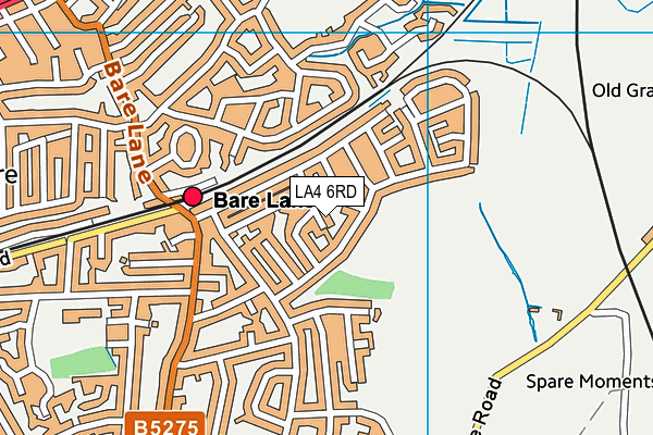 LA4 6RD map - OS VectorMap District (Ordnance Survey)