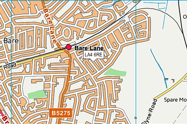 LA4 6RE map - OS VectorMap District (Ordnance Survey)