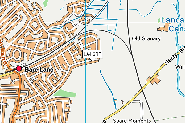 LA4 6RF map - OS VectorMap District (Ordnance Survey)