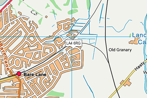 LA4 6RG map - OS VectorMap District (Ordnance Survey)