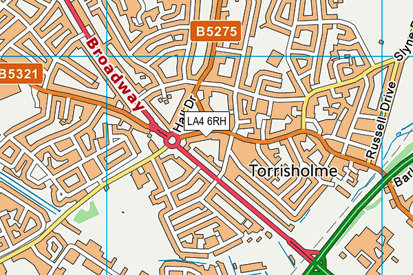 LA4 6RH map - OS VectorMap District (Ordnance Survey)
