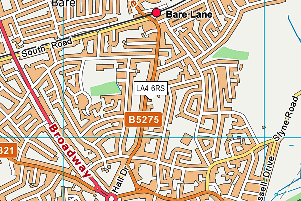 LA4 6RS map - OS VectorMap District (Ordnance Survey)