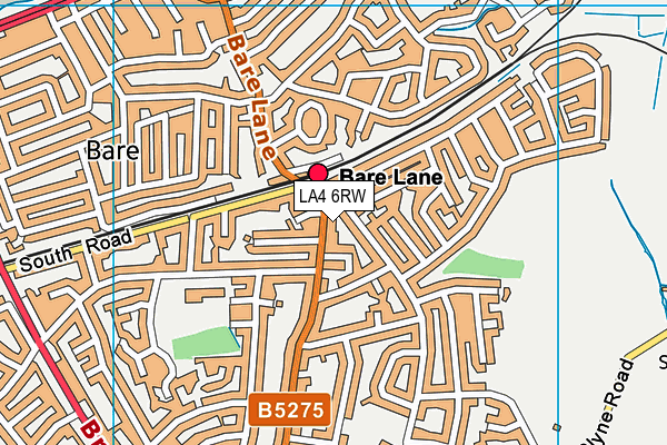 LA4 6RW map - OS VectorMap District (Ordnance Survey)