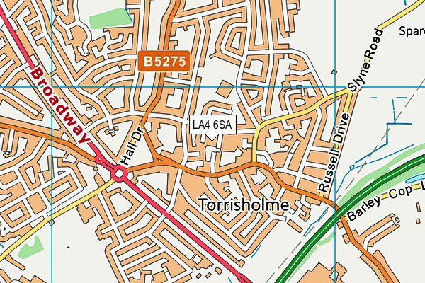 LA4 6SA map - OS VectorMap District (Ordnance Survey)