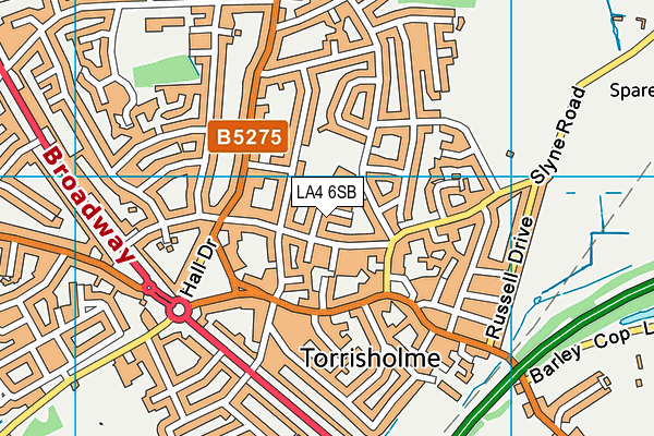 LA4 6SB map - OS VectorMap District (Ordnance Survey)