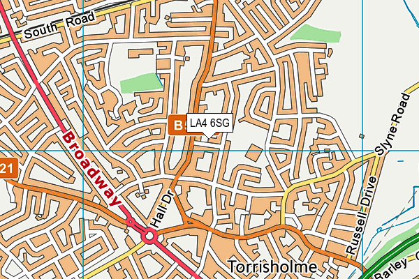 LA4 6SG map - OS VectorMap District (Ordnance Survey)