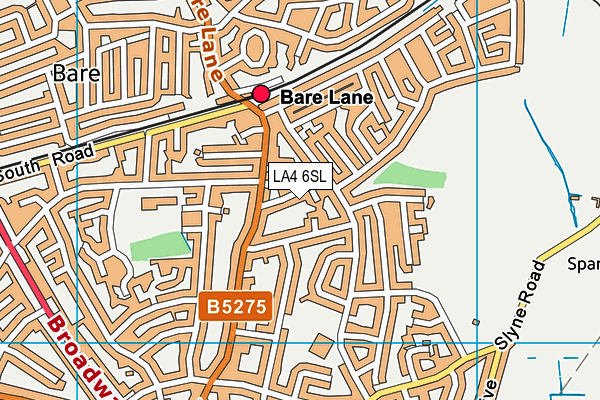 LA4 6SL map - OS VectorMap District (Ordnance Survey)