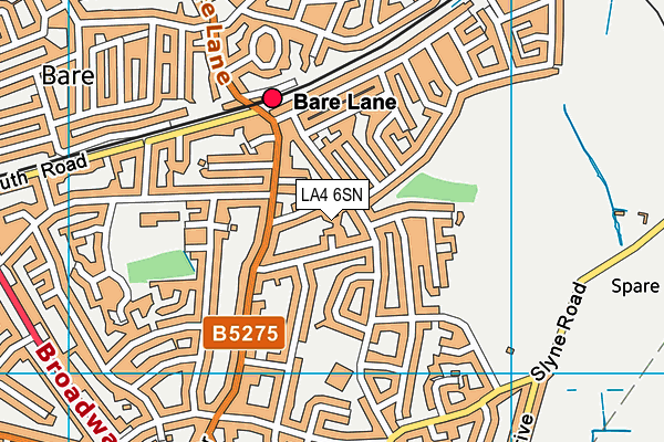 LA4 6SN map - OS VectorMap District (Ordnance Survey)