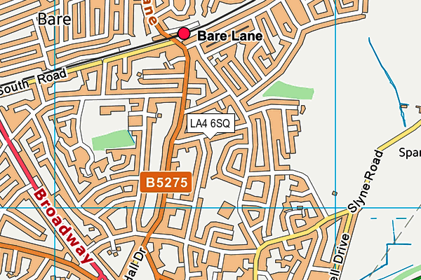 LA4 6SQ map - OS VectorMap District (Ordnance Survey)