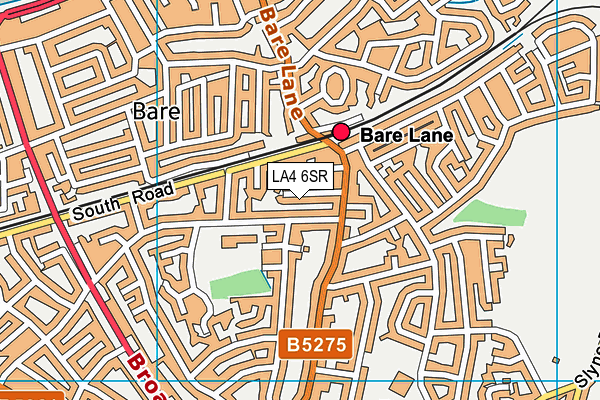 LA4 6SR map - OS VectorMap District (Ordnance Survey)