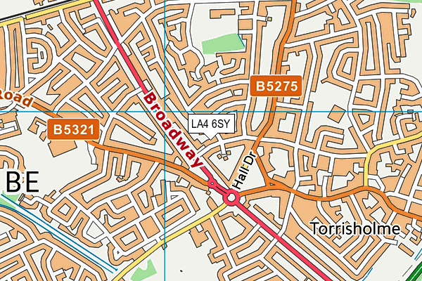 LA4 6SY map - OS VectorMap District (Ordnance Survey)