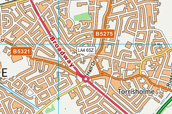 LA4 6SZ map - OS VectorMap District (Ordnance Survey)