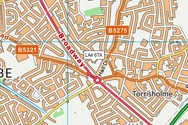 LA4 6TA map - OS VectorMap District (Ordnance Survey)