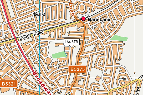 LA4 6TB map - OS VectorMap District (Ordnance Survey)