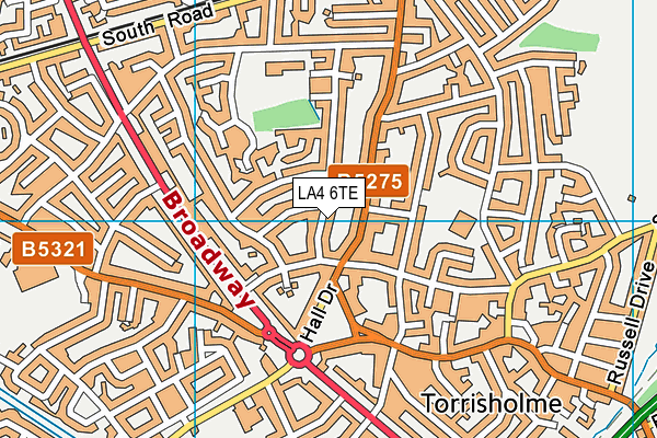 LA4 6TE map - OS VectorMap District (Ordnance Survey)