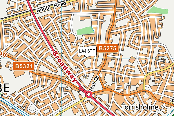 LA4 6TF map - OS VectorMap District (Ordnance Survey)