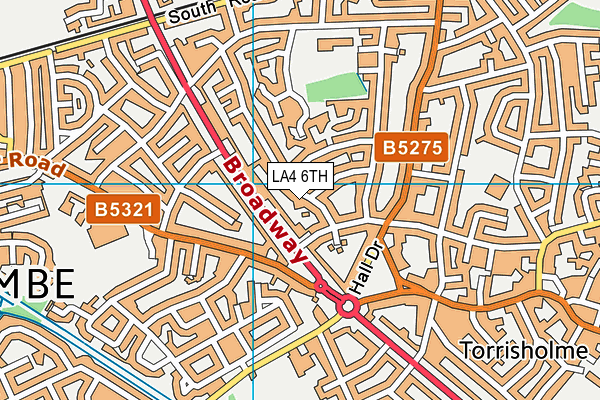 LA4 6TH map - OS VectorMap District (Ordnance Survey)