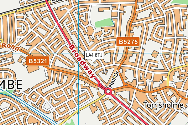 LA4 6TJ map - OS VectorMap District (Ordnance Survey)