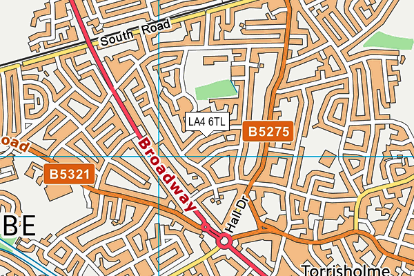 LA4 6TL map - OS VectorMap District (Ordnance Survey)