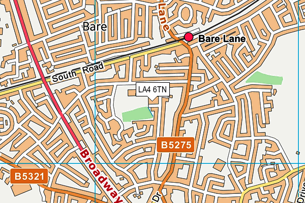 LA4 6TN map - OS VectorMap District (Ordnance Survey)