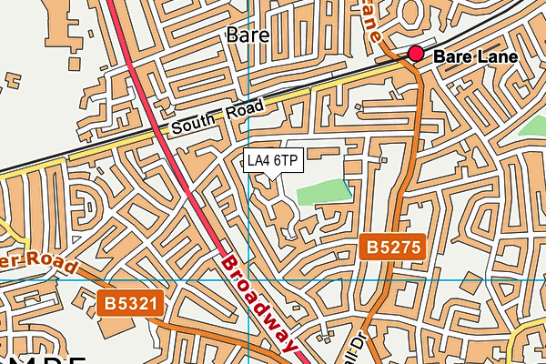 LA4 6TP map - OS VectorMap District (Ordnance Survey)