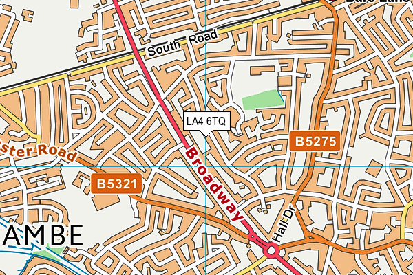 LA4 6TQ map - OS VectorMap District (Ordnance Survey)