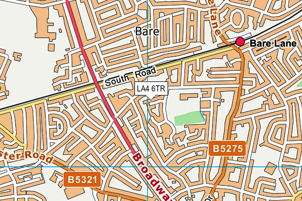 LA4 6TR map - OS VectorMap District (Ordnance Survey)