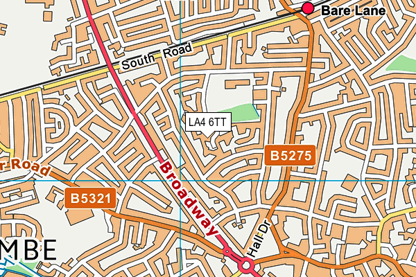 LA4 6TT map - OS VectorMap District (Ordnance Survey)