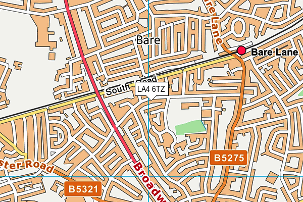 LA4 6TZ map - OS VectorMap District (Ordnance Survey)