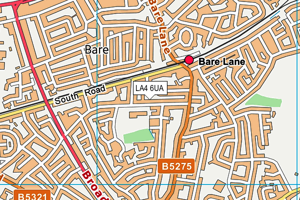 LA4 6UA map - OS VectorMap District (Ordnance Survey)