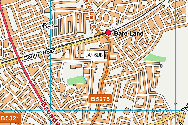 LA4 6UB map - OS VectorMap District (Ordnance Survey)