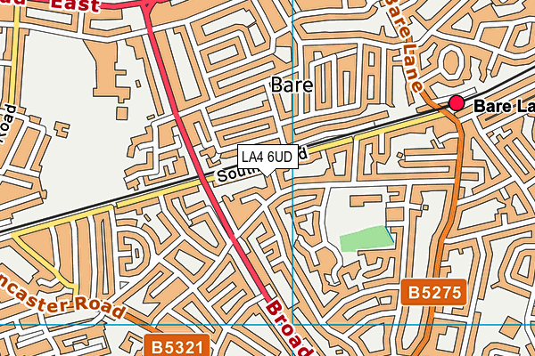 LA4 6UD map - OS VectorMap District (Ordnance Survey)