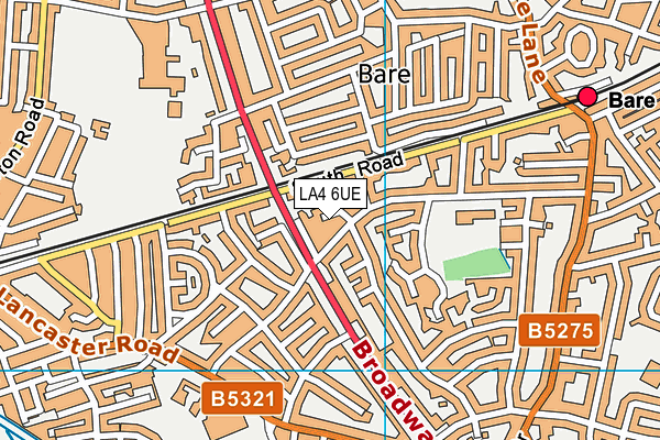 LA4 6UE map - OS VectorMap District (Ordnance Survey)