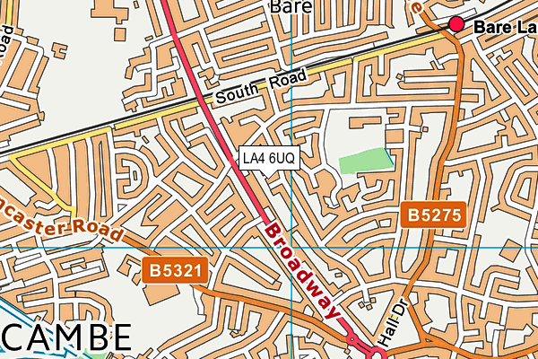 LA4 6UQ map - OS VectorMap District (Ordnance Survey)