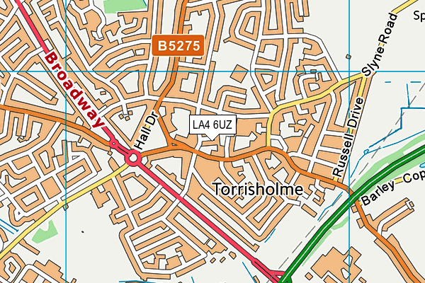 LA4 6UZ map - OS VectorMap District (Ordnance Survey)