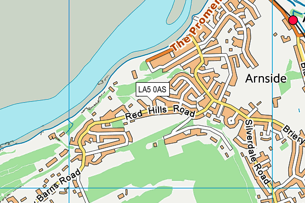 LA5 0AS map - OS VectorMap District (Ordnance Survey)