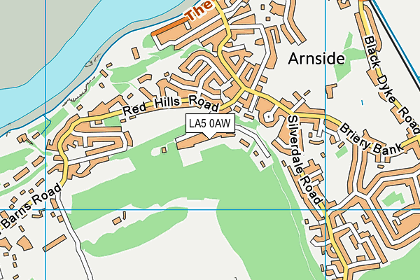 LA5 0AW map - OS VectorMap District (Ordnance Survey)