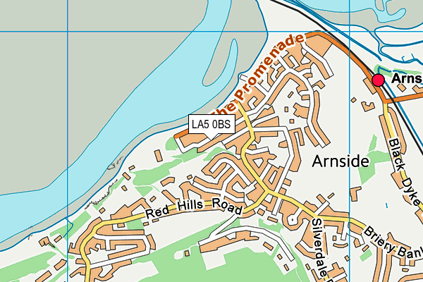 LA5 0BS map - OS VectorMap District (Ordnance Survey)