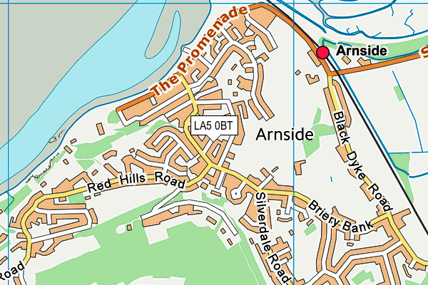 LA5 0BT map - OS VectorMap District (Ordnance Survey)