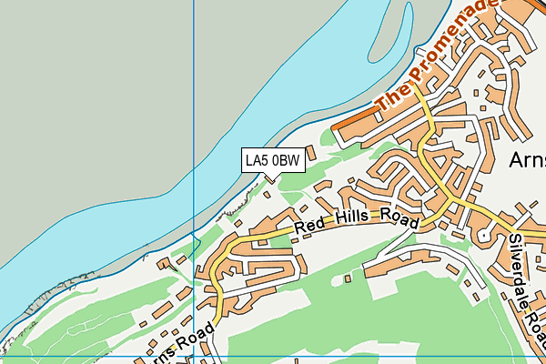 LA5 0BW map - OS VectorMap District (Ordnance Survey)