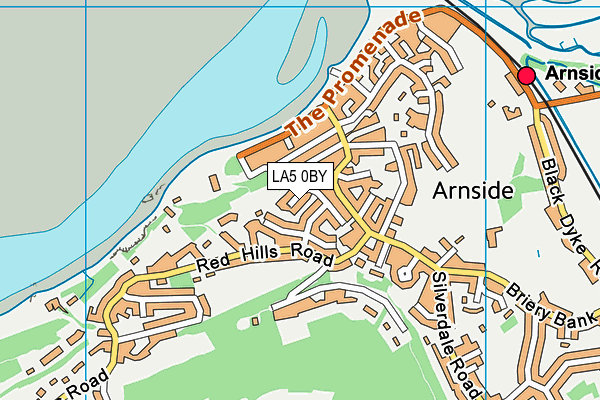 LA5 0BY map - OS VectorMap District (Ordnance Survey)