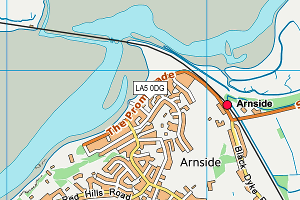 LA5 0DG map - OS VectorMap District (Ordnance Survey)