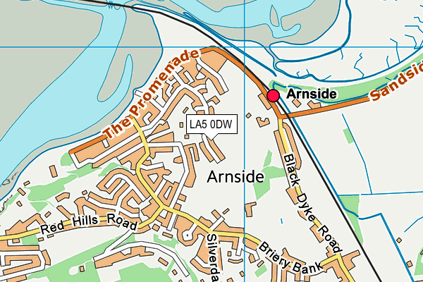 Arnside National CofE School map (LA5 0DW) - OS VectorMap District (Ordnance Survey)