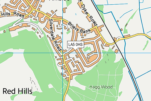 LA5 0HS map - OS VectorMap District (Ordnance Survey)