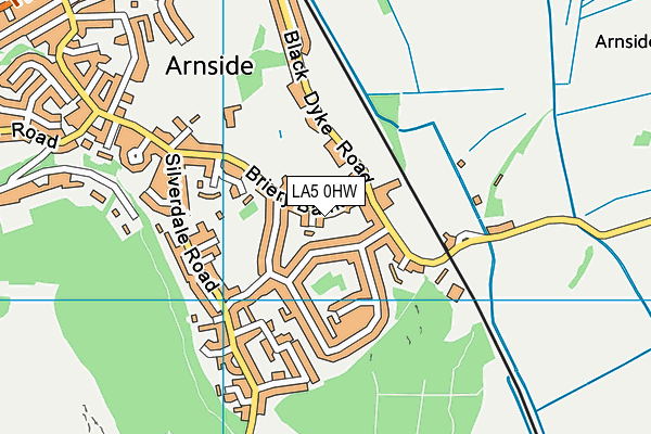 LA5 0HW map - OS VectorMap District (Ordnance Survey)